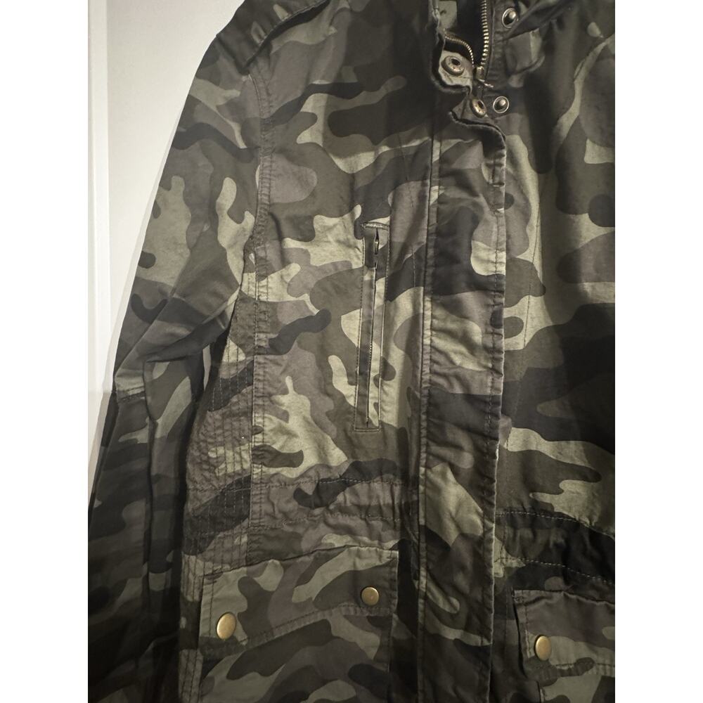 Love Tree Womens Camouflage Jacket Sz L Full Zip Up Pockets Military Gorpcore - Picture 3 of 11